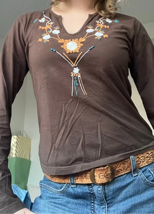 Cute shirt met borduursel, marca: Vintage Dressing, estado: Muito bom, tamanho: M / 38 / 10, €8.00, €9.10 inclui Proteção do Comprador