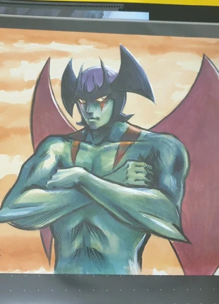 Devilman disegno acquerello originale Enrico Simonato Arpia Silen Go Nagai Devil Man, estado: Muy bueno, 94,00 €, 99,40 € Protección al comprador incluida