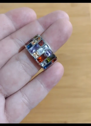 Anillo acero y cristal, marque: anillo, état: Très bon état, taille: 17,7 mm, 7,50 €, 8,58 € Protection acheteurs incluse