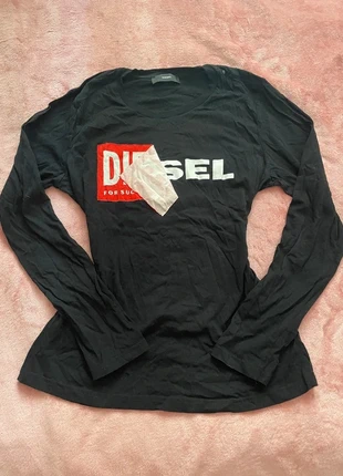 Size - S Diesel Black Long Sleeve Tee with Red & White Logo, brand: Diesel, condition: Very good, size: S / 36 / 8, €5.00, €5.95 includes Buyer Protection