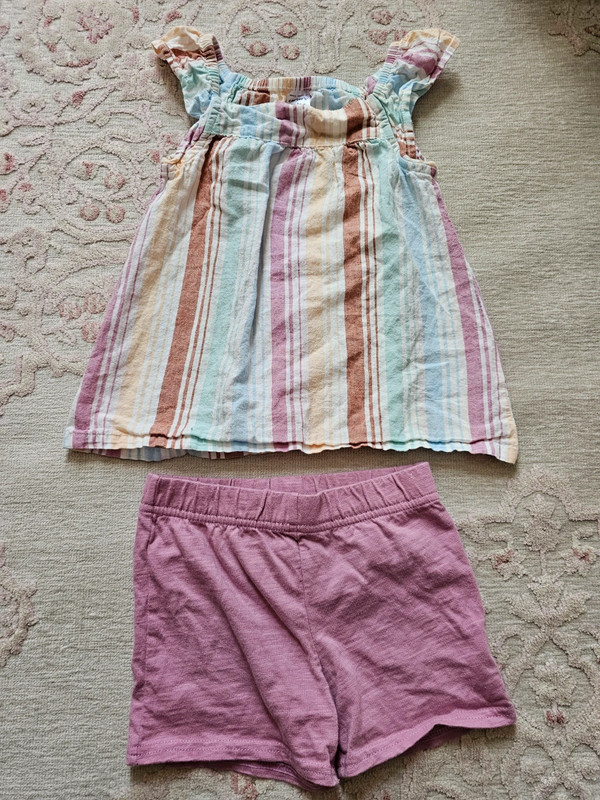 Purple Stripe Short Set 1