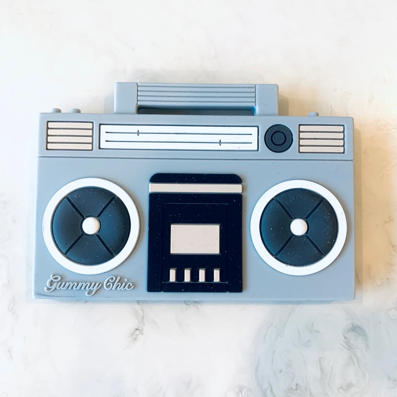 Boom Box Silicone Teether by Gummy Chic 1