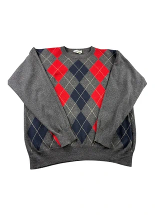 Pull vintage Lacoste gris à losanges rouges et bleus - modèle homme - taille L, marca: Lacoste, estado: Muito bom, tamanho: L, €27.00, €29.05 inclui Proteção do Comprador