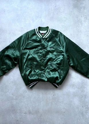 Veste satinée américaine King Louie Pro Fit – Verte & Blanche /Vintage 90s / Homme / Taille L, brand: King Louie, condition: Very good, size: L, €20.00, €21.70 includes Buyer Protection