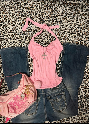 y2k pink halter top, marque: COQUETTE, état: Très bon état, taille: XS / 34 / 6, 25,00 €, 26,95 € Protection acheteurs incluse