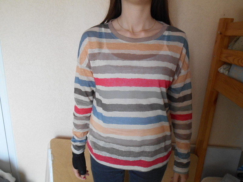 tee shirt rayé multicolore taille 2
