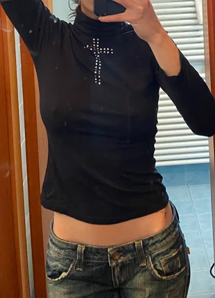 gothic black turtleneck shirt, marca: COQUETTE, estado: Nuevo sin etiquetas, tamaño: S / 36 / 8, 13,00 €, 14,35 € Protección al comprador incluida