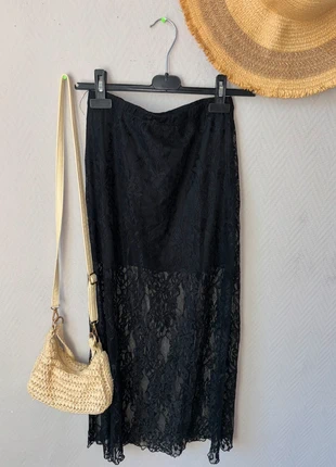 Jupe longue noire en dentelle taille S automne très bon état bohème femme rentrée, marca: Boutique Parisienne, estado: Muito bom, tamanho: S / 36 / 8, €24.00, €25.90 inclui Proteção do Comprador Pro