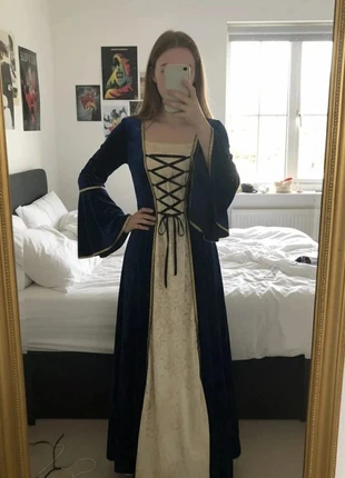 Robe Médiévale Velours Bleu Nuit – Élégante / Princesse Renaissance / Cosplay Fantasy / Unique, condition: Very good, size: M / 38 / 10, €69.99, €74.19 includes Buyer Protection Pro