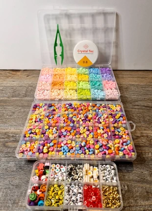 Colourful Friendship Bracelet Kit – 3 Boxes of Beads + Elastic & Tweezers, brand: Friendship Bracelet Making Kit, condition: New with tags, size: One size, £13.00, £14.34 includes Buyer Protection