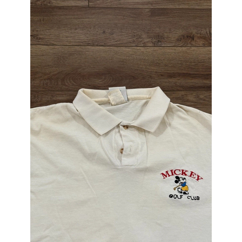 Vintage 80s 90s Mickey & Co Golf Club Polo Shirt Size L Disney 2