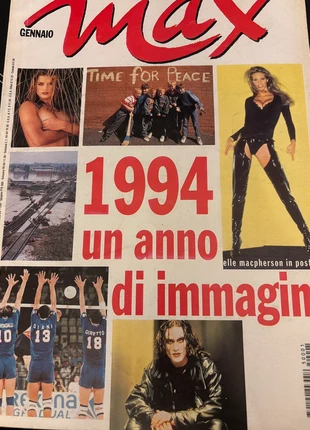 Rivista MAX Gennaio 1995 – Elle Macpherson in poster Speciale 1994 Anno di immagini, état: Bon état, 15,00 €, 16,45 € Protection acheteurs incluse