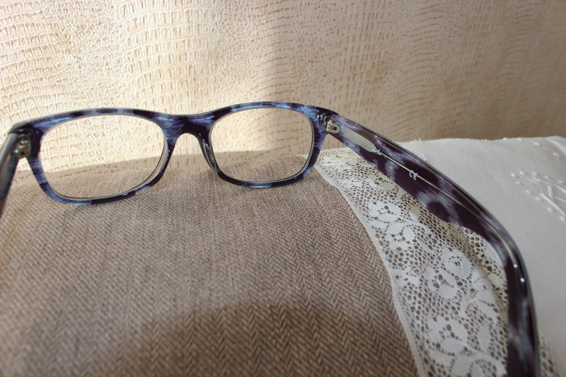 Monture de lunette originale RayBan Wayfarer marron et intérieur bleu 3