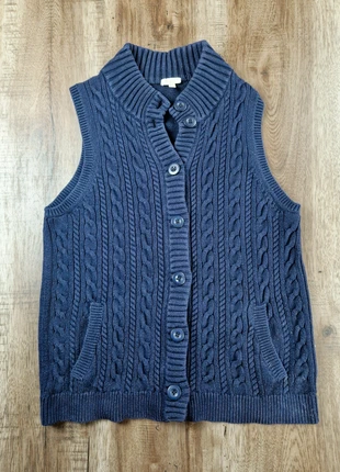 Gilet sans manche maille torsadée bleu marine Talbots taille L, merk: Talbots, staat: Heel goed, maat: L / 40 / 12, € 5,00, € 5,95 inclusief Kopersbescherming Pro