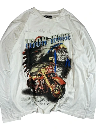 T-shirt Atlas For Men Iron Horse biker blanc (XL), marque: Vintage Dressing, état: Bon état, taille: XL, 12,00 €, 13,30 € Protection acheteurs (Pro) incluse