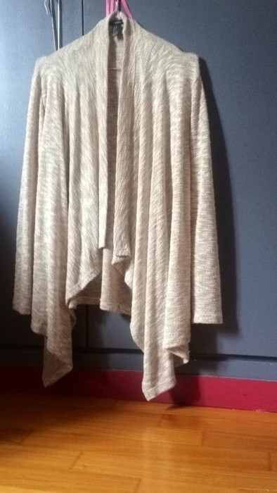 Cardigan beige chiné blanc Forever 21 1