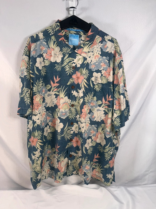 Tommy Bahama Shirt Mens 3XB 3XL Floral 100% Silk Hawaiian Cruise Vacation 1