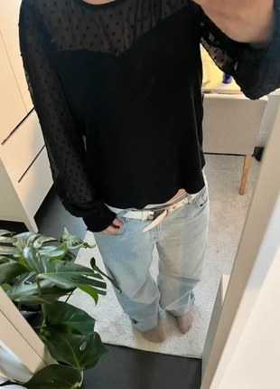 Zwart truitje met doorzichtige mouwen, marque: M&S Mode, état: Très bon état, taille: M / 38 / 10, 8,00 €, 9,10 € Protection acheteurs incluse