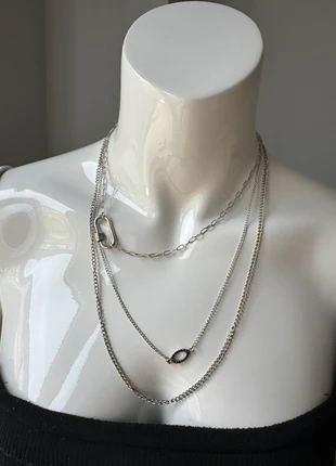 Layered Silver Chain Necklace Set | Y2K Aesthetic Style, condition: New without tags, £10.50, £11.73 includes Buyer Protection Pro