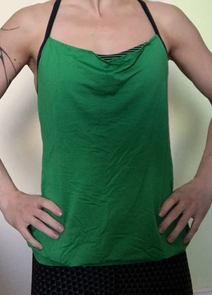 Lululemon Tanktop CYB Sportshirt Yoga Bratop US 6 dt. 34 36 S Grün Blau, merk: Lululemon, staat: Heel goed, maat: XS / 34 / 6, € 23,00, € 24,85 inclusief Kopersbescherming