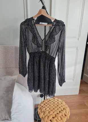Très belle robe zara ,haut en transparence taille s, marca: Zara, estado: Novo sem etiquetas, tamanho: S / 36 / 8, €11.00, €12.25 inclui Proteção do Comprador