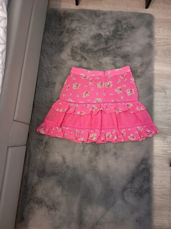 Jupe rose fleuri glamorous - Taille S 36 - photo numéro 4