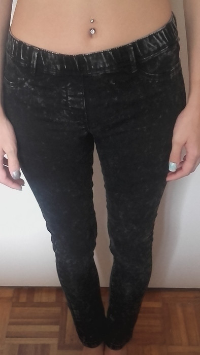 Pantalon noir délavé 1