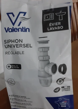 Siphon universel réglable evier ou lavabo, brand: Valentin, condition: New with tags, €2.00, €2.80 includes Buyer Protection