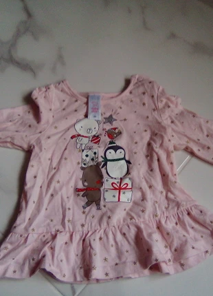 haut noël avec des étoiles brillantes, marca: Baby Club, estado: Muy bueno, tamaño: 9-12 meses / 74 cm, 3,00 €, 3,85 € Protección al comprador incluida