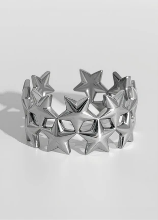 Bague étoilée en acier inoxydable, brand: CHROME, condition: Very good, size: Adjustable, €9.90, €11.10 includes Buyer Protection Pro