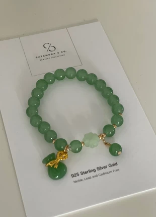 Green Jade Nephrite Bracelet, brand: Catamora & Co., condition: New with tags, £7.50, £8.58 includes Buyer Protection