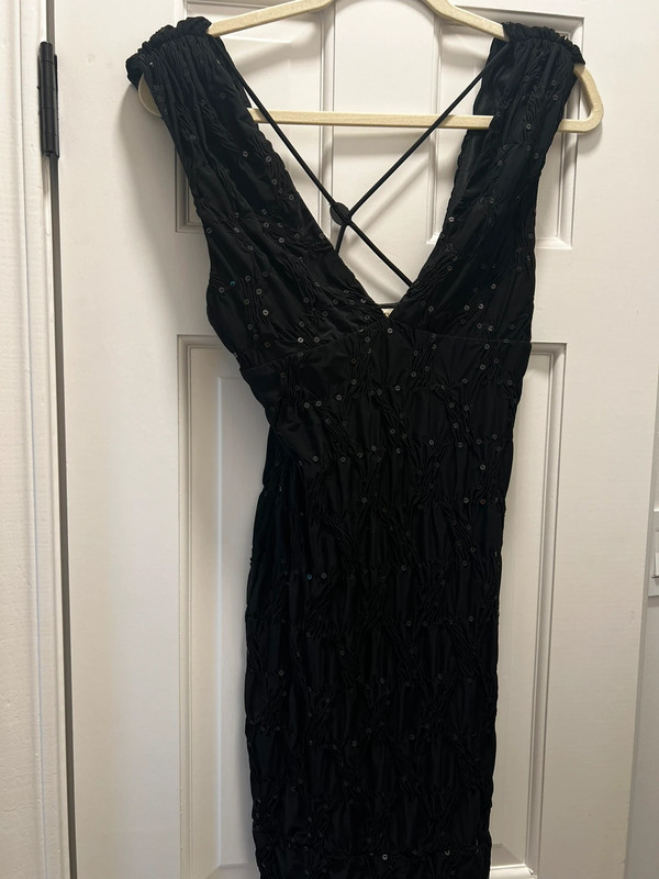 Mini black sequin dress XS Arden B 1