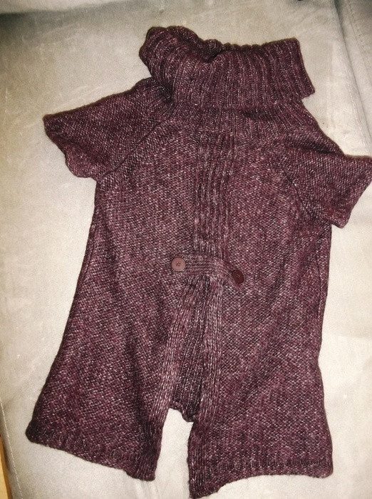 tunique laine violette taille s/m 1