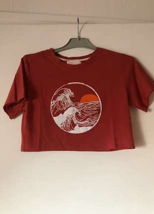 T-shirt court imprimé corail, marca: Romwe, estado: Muy bueno, tamaño: S / 36 / 8, 4,00 €, 4,90 € Protección al comprador incluida