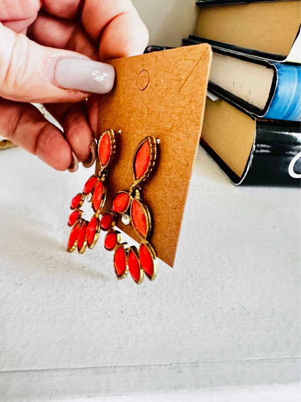 Orange earrings 2