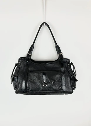 Lancaster – Soft Vintage Justine Cabas 42077 - sac à main cabas Épaule, cuir grainé vernis noir, marque: Lancaster, état: Très bon état, 105,00 €, 110,95 € Protection acheteurs incluse