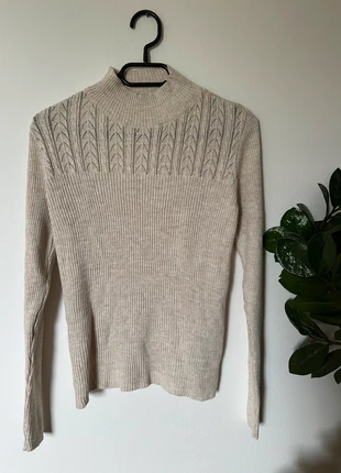 Feinstrickpullover beige mit Strickmuster, marke: Trendyol, zustand: Neu, größe: M / 38 / 10, 2,50 €, 3,33 € inklusive Vinted-Käuferschutz