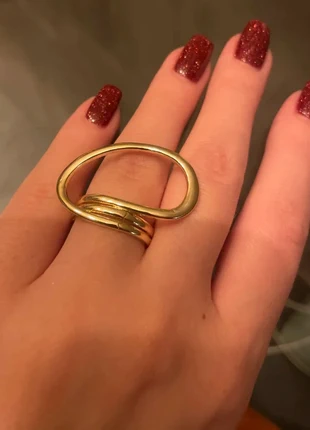 Anillo geométrico dorado , condizioni: Ottime, taglia: Regolabile, €9.00, €10.15 include la Protezione acquisti