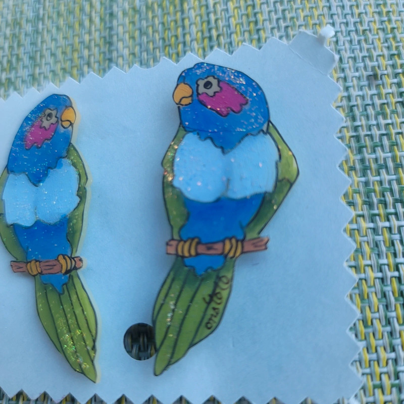 Parrot Earrings Handmade 2