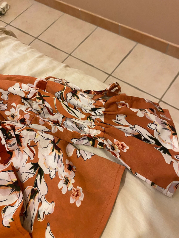 Blouse à fleurs/ orange 3