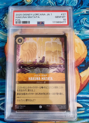 Disney Lorcana Hakuna Matata PSA 10 Foil Japanese, marke: Disney, zustand: Sehr gut, 54,90 €, 58,35 € beinhaltet Vinted-Käuferschutz Pro