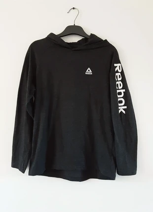 Pull très fin gris/noir Reebook à capuche, marque: Reebok, état: Très bon état, taille: S / 36 / 8, 10,00 €, 11,20 € Protection acheteurs incluse