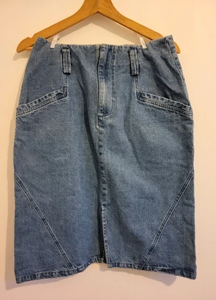 Jupe en jean ORFEO Paris - 100% coton- coupe droite vintage taille M, brand: Orfeo, condizioni: Ottime, taglia: M / IT 42 / EU 38, €25.00, €26.95 include la Protezione acquisti