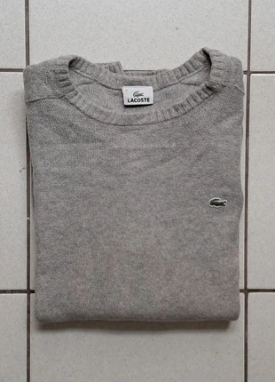 Pull Sweat Lacoste 100% Laine Gris Taille L col rond, brand: Lacoste, condizioni: Ottime, taglia: L, €35.00, €37.45 include la Protezione acquisti