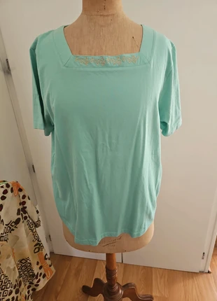 T-shirt vert eau, marque: La Femme Moderne, état: Très bon état, taille: XXXL / 46 / 18, 5,00 €, 5,95 € Protection acheteurs incluse