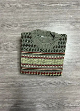 Pull jacquard vintage - Motif géométrique - Gris - Taille M/L, marque: Vintage Dressing, état: Très bon état, taille: L, 14,00 €, 15,40 € Protection acheteurs incluse