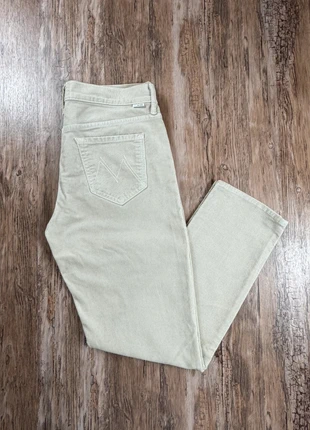 Pantalon velours côtelé Mother the dropout blanc crème coupe droite | Taille S, marque: Mother, état: Très bon état, taille: S / 36 / 8, 55,00 €, 58,45 € Protection acheteurs incluse