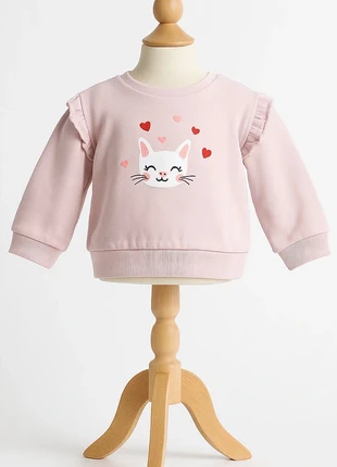 Pull chat rose – Bébé fille – Orchestra – Taille 12 mois – Doux et mignon, brand: Orchestra, condition: Very good, size: 12-18 months / 80 cm, €4.00, €4.90 includes Buyer Protection