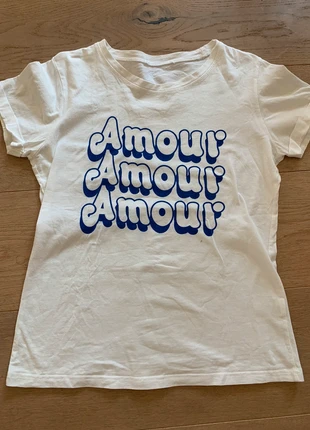 Tee shirt imprime amour, condition: Very good, size: XS / 34 / 6, €6.00, €7.00 includes Buyer Protection