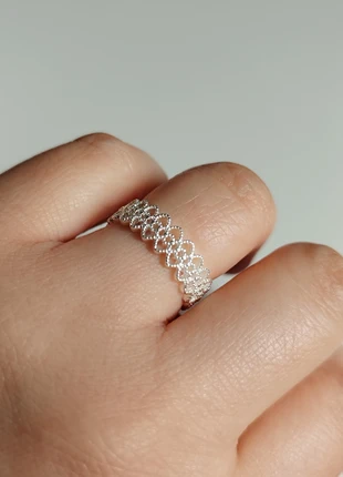 Bague style dentelle en argent, merk: sans marque, staat: Heel goed, maat: Aanpasbaar, € 13,50, € 14,88 inclusief Kopersbescherming Pro